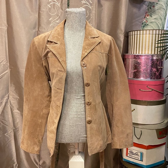 90's Wilsons Leather Suede Jacket-LG - Picture 1 of 2